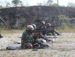 Asah Kemampuan Menembak, Staf Ops Kodim 1621/TTS Gelar Menembak TW II TA 2024.