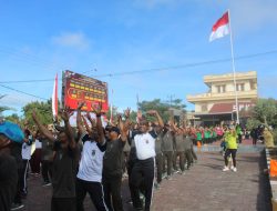 Anggota Kodim 1621/TTS Mengikuti acara Olahraga Bersama Dengan Polres TTS Dalam Rangka Memperingati Hari Ulang Tahun Bhayangkara ke-78 Tahun 2024