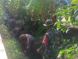 Air Lambat Sampai Ladang Babinsa Ajak Petani Desa Sidoharjo Normalisasi Saluran Irigasi