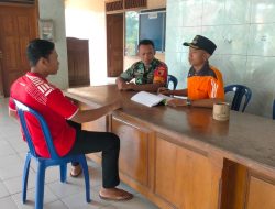 Babinsa Koramil 20 Ngluyu Komsos Dengan Perangkat Desa Bahas Tentang Keamanan Dan Ketertiban Di Wilayah Desa Binaan