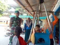 Wujudkan Balita Yang Sehat, Babinsa Baron Dampingi Posyandu Di Desa Binaan