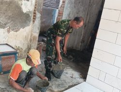 Serka Supriyanto, Babinsa Koramil 0810/01 Nganjuk laksanakan Karya Bhakti di Desa Begadung