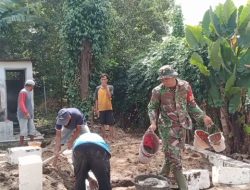 Wujudkan Manunggal TNI-Rakyat, Babinsa Koramil Kertosono Sukseskan Program Rutilahu