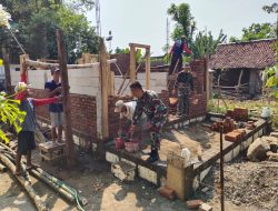 Melalui Program Rutilahu TA. 2024 Koramil 0810/06 Kertosono Wujudkan Impian Rumah Layak Huni Untuk Lima Orang Warga
