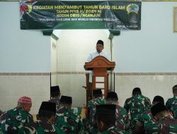 Kodim 0810/Nganjuk Gelar Peringatan Tahun Baru Islam 1 Muharram 1446 H/2024 M di Masjid Baiturrahman