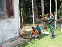 Pererat Silaturahmi Babinsa Koramil 05/Panite Komsos Dengan Warga Binaan Di Desa Nununamat
