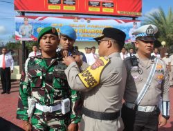Bangun Sinergitas, Kodim 1621 TTS Kerahkan 1 SSR Hadiri Apel Gelar Pasukan Operasi Tarungga Tahun 2024 Di Mapolres TTS
