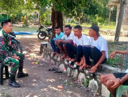 Jalin Komsos Dengan Para Pemuda, Babinsa Koramil 05/Panite ,Koptu Tukimin Sampaikan Ini !!!