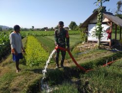 Melalui Program Pipanisasi Babinsa Ngluyu Bersama Poktan Turun Langsung Atasi Kekurangan Air Di Lahan Pertanian
