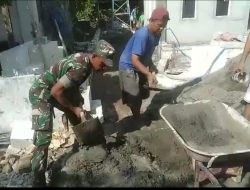 Menjalin Keakraban Babinsa Bekerja Sama Dengan Membaur Melaksanakan Kerja Bhakti Bersama Warga Binaan