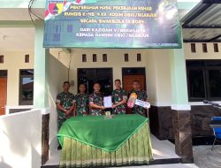 Penyerahan Kunci Rumah Dinas Swakelola Asrama Kodim 0810/Nganjuk Tahun 2024.