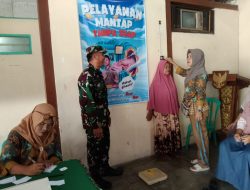 Babinsa Desa Grobogan Lakukan Pendampingan Integrasi Layanan Primer (ILP) Posyandu Siklus Hidup