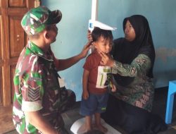 Babinsa Dampingi Kegiatan Pendampingan Posyandu di Desa Banjarsari Wetan.