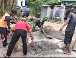 Babinsa Aktif Dalam Kegiatan Gotong Royong Pembangunan Mushola di Desa Bulakrejo
