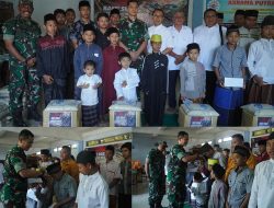 Berbagi Sesama, Dandim 0810/Nganjuk Berikan Santunan Kepada Anak Yatim Piatu