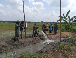Tim Satgas TMMD Kodim 0810/Nganjuk Terus Pacu Pembuatan Sumur Bor di Desa Prayungan Dan Desa Jatipunggur Kecamatan Lengkong Kabupaten Nganjuk.