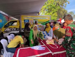 Pasar Murah TMMD 124 Kodim 0810 Nganjuk Diserbu Masyarakat