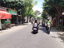 Kodim 0810/Nganjuk Bersama Banser Gelar Patroli Gabungan Jaga Kondusifitas Wilayah