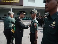 69 Prajurit Kodim Nganjuk Naik Pangkat, Dandim Tekankan Semangat dan Tanggung Jawab