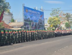 UPACARA PERINGATAN HUT KE-80 TNI TAHUN 2025 KODIM 0810/NGANJUK BERLANGSUNG KHIDMAT