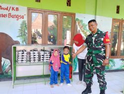 Babinsa Koramil 0810/03 loceret Dampingi Pendistribusian Makan Bergizi Ke Sekolah