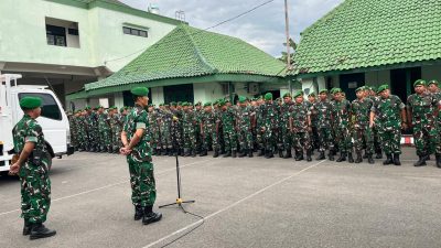 Kasdim 0810/Nganjuk Lepas Apel Gelombang I Idul Fitri 1447 H, Personel Siap Laksanakan Cuti