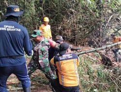 BABINSA KORAMIL 0810/02 BAGOR BERSAMA WARGA LAKSANAKAN KERJA BAKTI BERSIHKAN BAMBU DI SEPANJANG SUNGAI