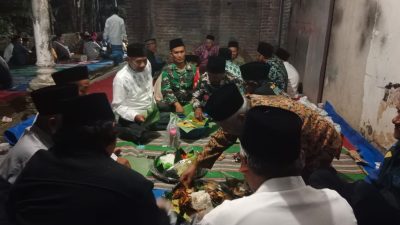 Babinsa Koramil 0810/11 Prambon Hadiri Tasyakuran Desa Sanggrahan, Wujud Kedekatan TNI AD dengan Rakyat Jelang Idul Fitri 1447 H