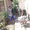 Tumbuhkan Semangat Gotong Royong, Babinsa Koramil 0810/03 Loceret Bantu Pasang Paving Block