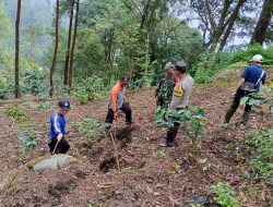 Babinsa Desa Blongko Sigap Tinjau Potensi Longsor, Koordinasi dengan Unsur Kebencanaan