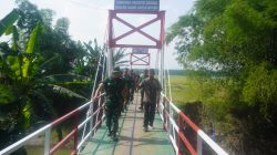 Kodim 0810/Nganjuk menerima Tim Wasev Sterad di Jembatan Perintis Garuda Desa Bagor Wetan Kec. Sukomoro Kab. Nganjuk