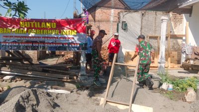BABINSA DESA GARU DAMPINGI PROGRAM BEDAH RUMAH RTLH DI DESA GARU