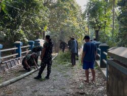 KARYA BAKTI YONIF TP 933/MACAN WILIS BERSAMA PEMERINTAH DESA MAGUAN PERKUAT SEMANGAT GOTONG ROYONG