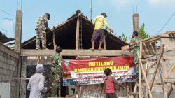 ANGGOTA KORAMIL 0810/02 BAGOR GOTONG ROYONG BANTU PEMBANGUNAN RTLH DI DESA SELOREJO