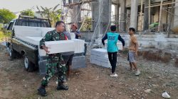 Babinsa Koramil 0810/18 Ngetos Gotong Royong Bangun Masjid, Wujud Karya Bhakti Pererat Kemanunggalan TNI dengan Rakyat