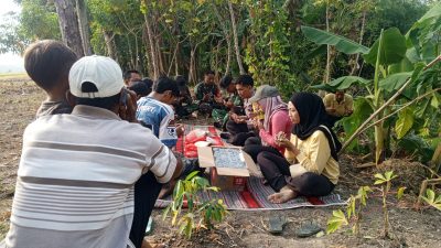 Babinsa Koramil 0810/15 Rejoso Hadiri Tasyakuran Dimulainya Pembangunan Jembatan Merah Putih di Wilayah Binaan