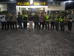 Wujudkan Kondusifitas wilayah Kecamatan Bagor di malam 1 Suro, Forkopimcam Bagor gelar apel bersama
