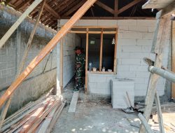 JAJARAN KORAMIL 0810/13 LENGKONG KEBUT PEMBANGUNAN RUTILAHU, PROGRES CAPAI 20 PERSEN DARI TOTAL 7 UNIT RUMAH