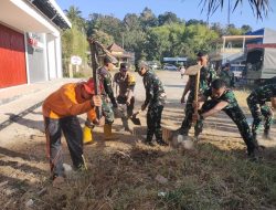 KARYA BHAKTI TNI BERSAMA WARGA DESA MARGOPATUT, WUJUDKAN SEMANGAT GOTONG ROYONG DAN KEMANUNGGALAN TNI-RAKYAT