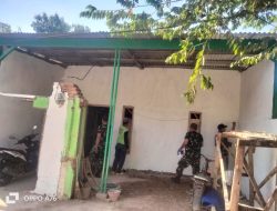 Babinsa Koramil 0810/03 Loceret Rehab RTLH Warga Di Desa Tempel Wetan Kecamatan Loceret