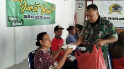 Koramil 0810/16 Sukomoro Gelar Kegiatan Jumat Berkah Bersama Warga Masyarakat