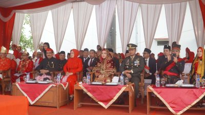 Dandim 0810/Nganjuk Hadiri Peringatan HUT ke-81 Kemerdekaan RI di GOR Nganjuk