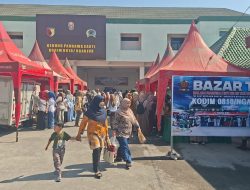 Semarak HUT Ke-81 TNI, Kodim 0810/Nganjuk Gelar Bazar TNI untuk Masyarakat
