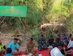 Groundbreaking Pembangunan Jembatan Garuda, Babinsa dan Warga Desa Klagen Gelar Tasyakuran