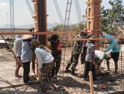 Pembangunan Masjid Al Husayn Terus Dikebut, Babinsa Ngluyu Kawal Progres Fisik di Sugihwaras Capai 4,8 Persen