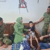 Dandim 0810/Nganjuk Bersama Ketua Persit Kunjungi Anggota dan Keluarga yang Sakit.