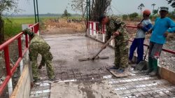 Gotong Royong TNI dan Warga, Pembangunan Jembatan Garuda Kedungglugu Capai 90 Persen