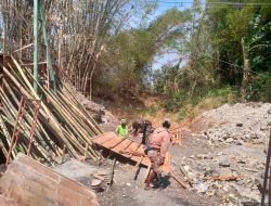 Pembangunan Jembatan Garuda di Desa Kedungglugu Capai 33 Persen, Kodim 0810/Nganjuk Terus Dorong Akses Masyarakat